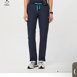 Figs Navy Yola LINED FreeX Skinny Scrubs Pants Pants